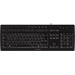CHERRY Stream 3.0 USB keyboard German, QWERTZ, Windows® Black Ergonomic, Splashproof