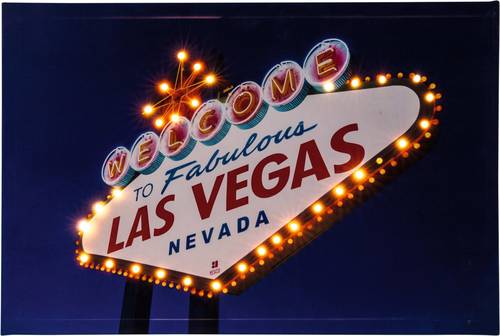 Heitronic Las Vegas 34083 LED-Bild Las Vegas LED Warm-Weiß Bunt