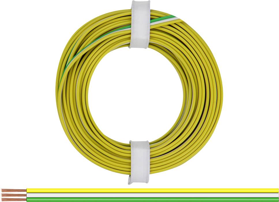 Donau Elektronik 318-354 Litze 3 x 0.14mm² Gelb, Weiß, Grün 5m
