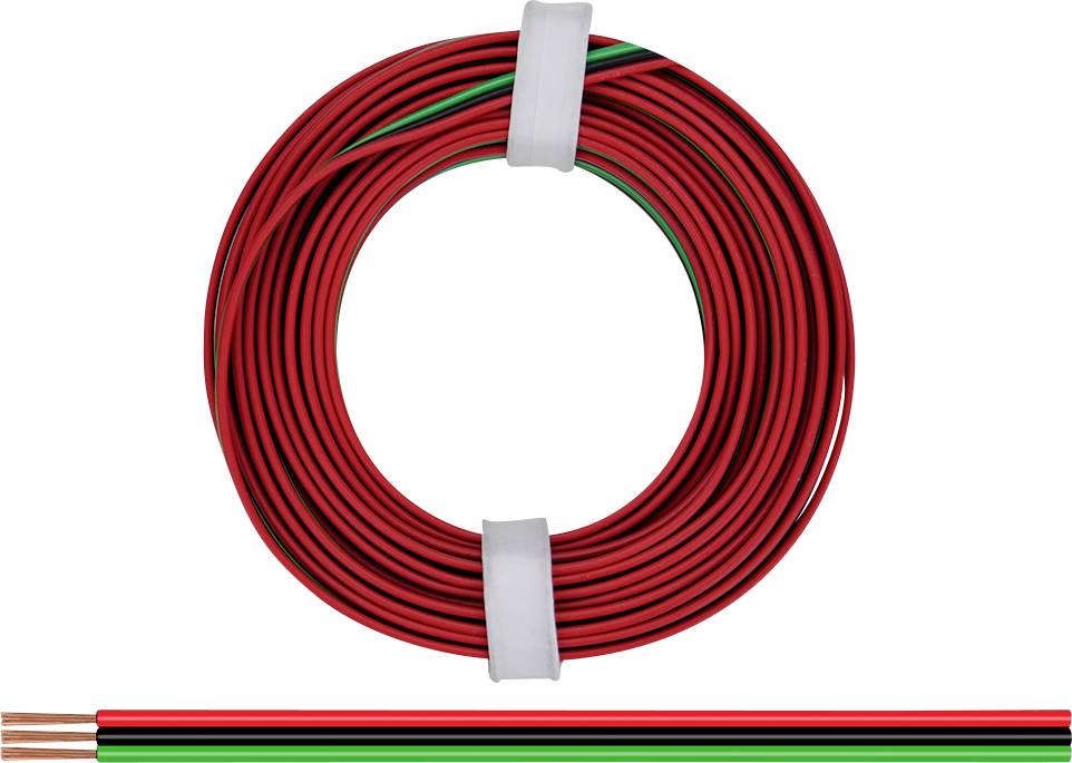 Donau Elektronik 318-014 Litze 3 x 0.14mm² Rot, Grün, Schwarz 5m