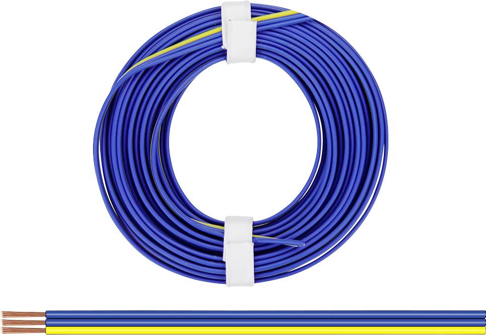 Donau Elektronik 318-223 Litze 3 x 0.14mm² Blau, Gelb 5m