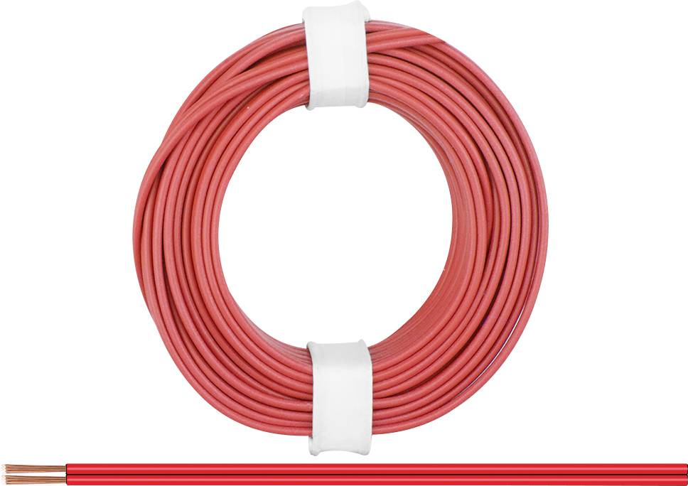 Donau Elektronik 218-00 Litze 2 x 0.14mm² Rot 5m