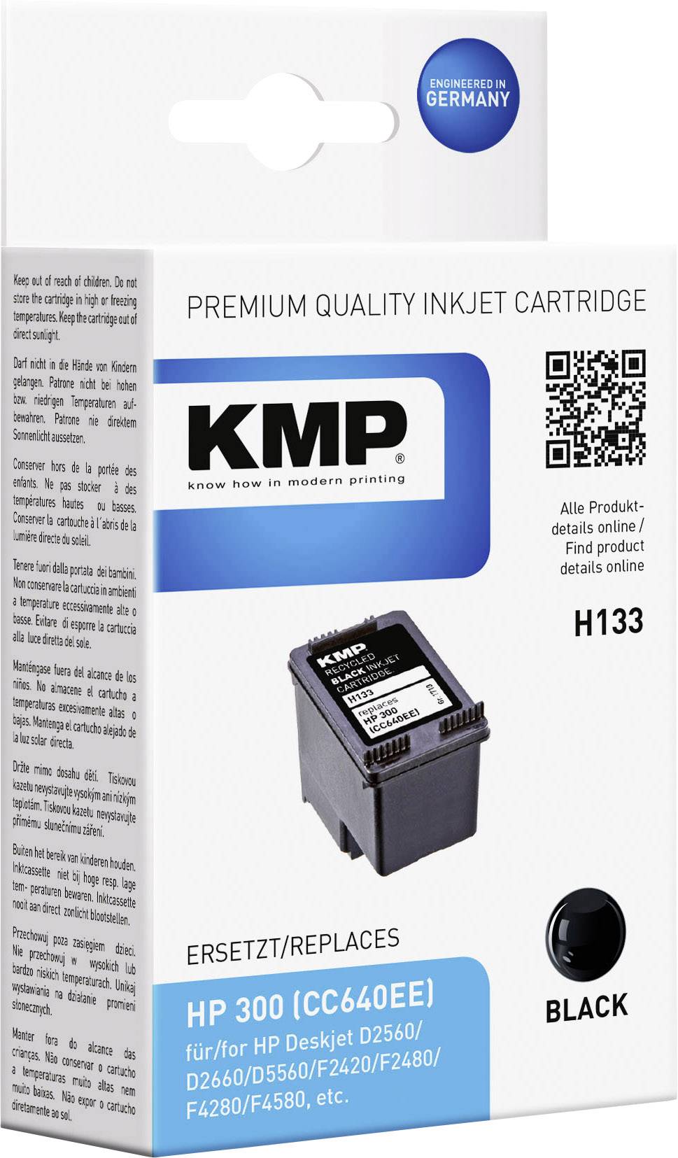 KMP H133 - 4 ml - Schwarz - kompatibel - Tintenpatrone