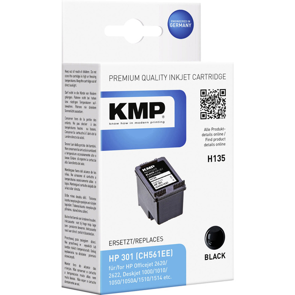 KMP Tinte ersetzt HP 301 Kompatibel Schwarz H135 1719,4801