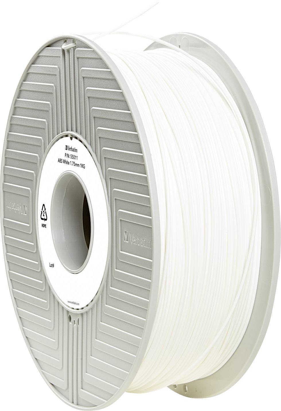Verbatim 55011 Filament od ABS plastike Filament ABS 1.75 mm 1 kg Weiß 1 St.