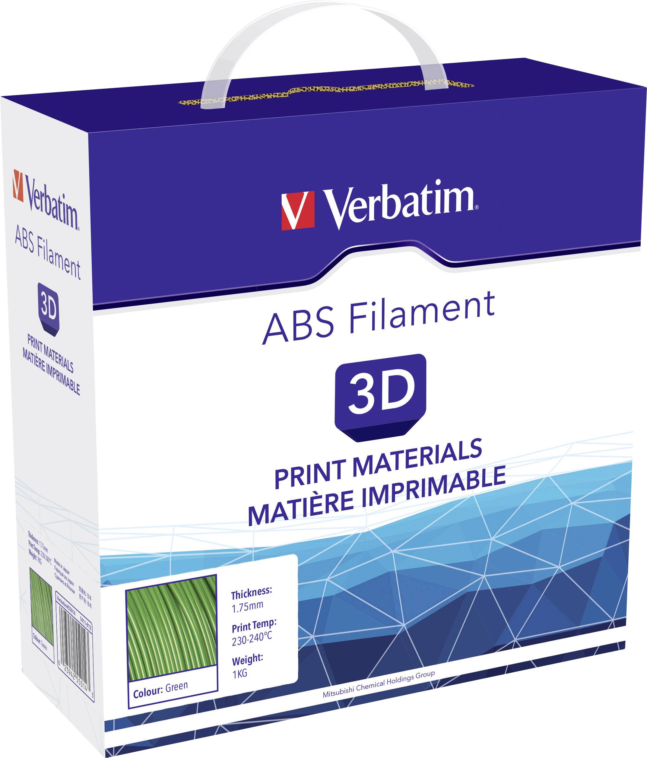 Verbatim 55014 ABS Filament Filament ABS  1.75 mm 1 kg Grün  1 St.