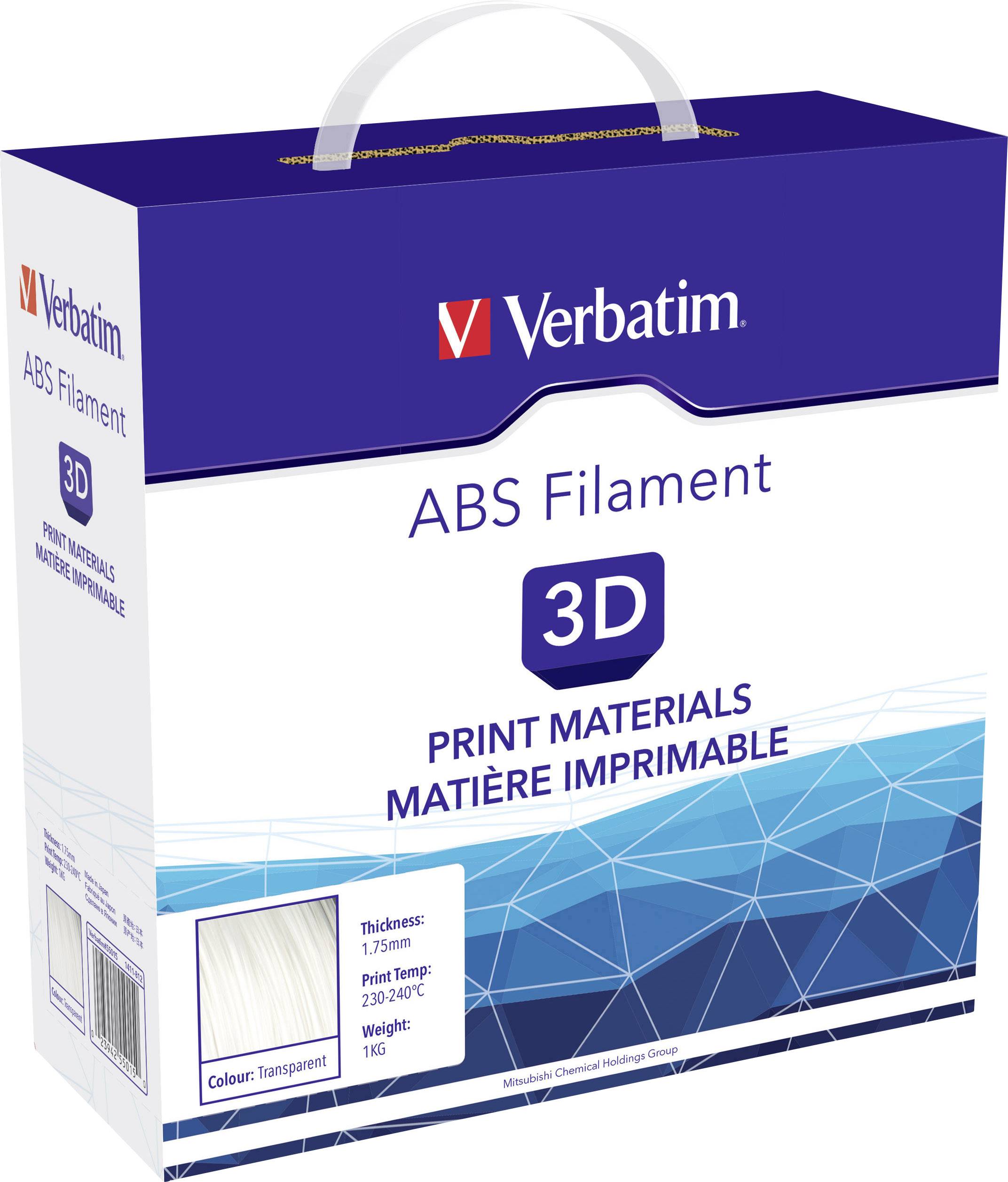 Verbatim 55015 ABS Filament Filament ABS 1.75mm 1kg Transparent