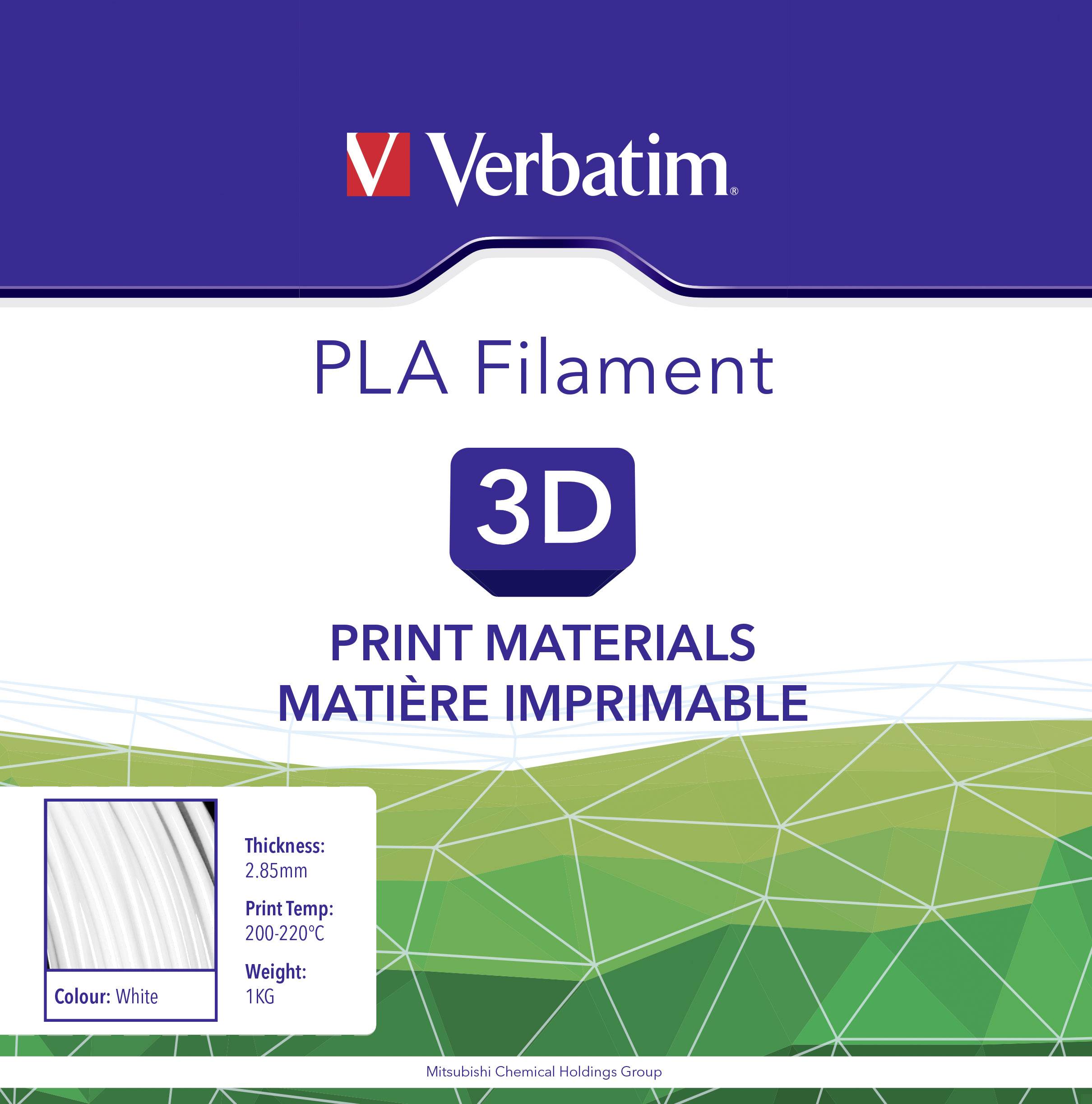 Verbatim 55277 Filament PLA Filament PLA 2.85 mm 1 kg Weiß 1 St.