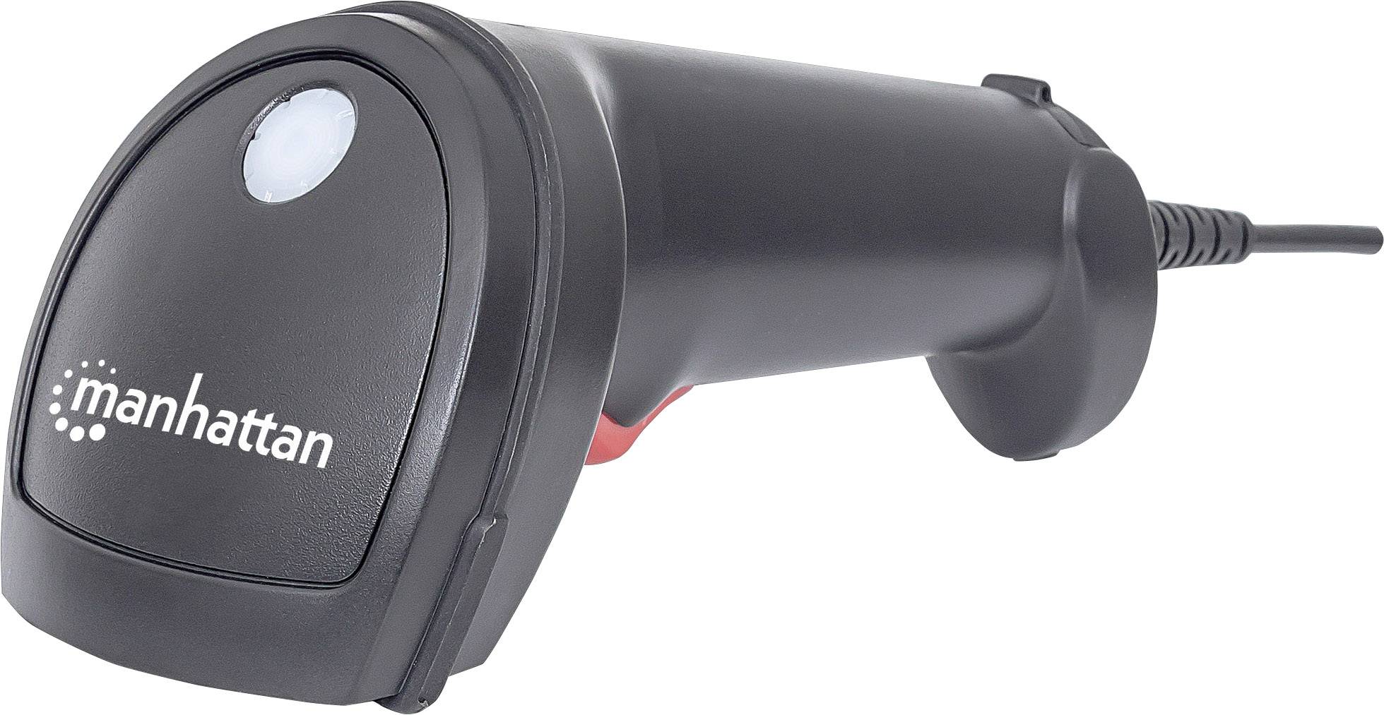 Manhattan 177429 Professional USB-Kit Barcode-Scanner Kabelgebunden 1D Laser Schwarz Hand-Scanner U