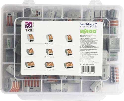 WAGO WA-741-744 Verbindungsklemmen-Sortiment flexibel: 0.08-2.5 mm² starr: 0.08-2.5 mm² 54 St.