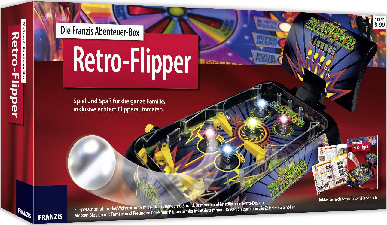Franzis Verlag 65306 Retro-Flipper Experimentier-Box ab 3 Jahre