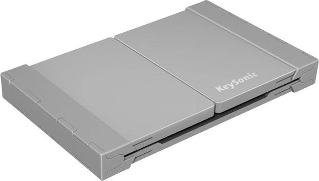 Keysonic KSK-3023BT Bluetooth® Tastatur Deutsch, QWERTZ Schwarz Faltbar, Wiederaufladbar