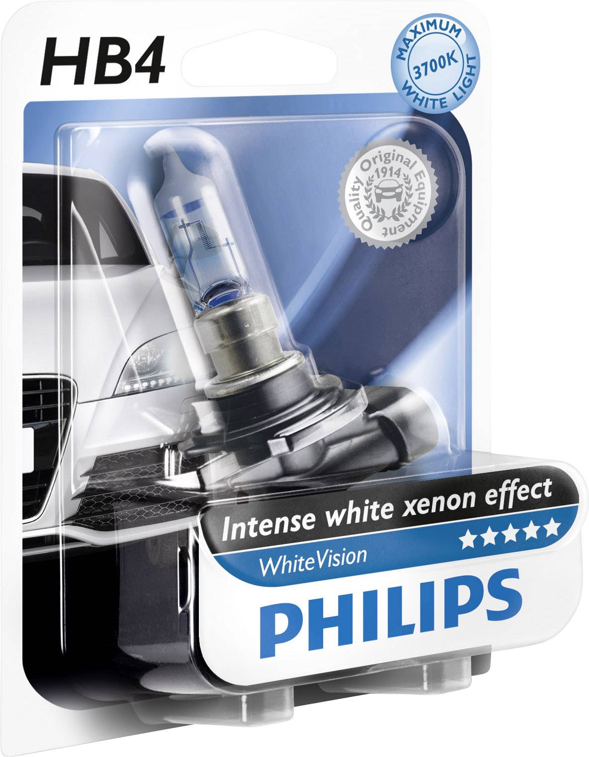 Philips 9006WHVB1 Halogen Leuchtmittel WhiteVision Xenon-Effekt HB4 55 W 12 V