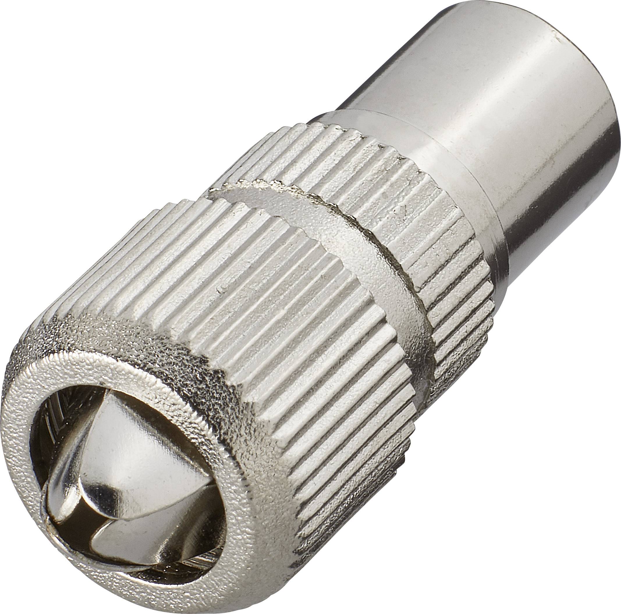 Renkforce 0410323 Koax-Stecker Metall Anschlüsse: Koax-Stecker IEC Kabel-Durchmesser: 7 mm 1 St.