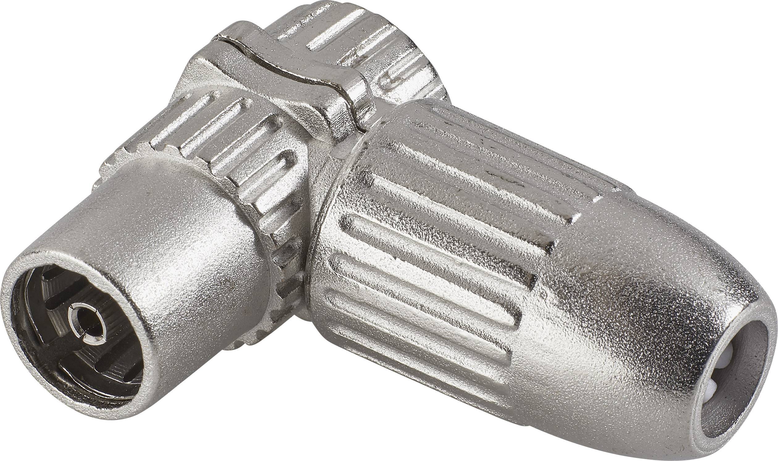 Renkforce 0410326 Koax-Winkelkupplung Metall Anschlüsse: Koax-Buchse IEC Kabel-Durchmesser: 7mm 1St.