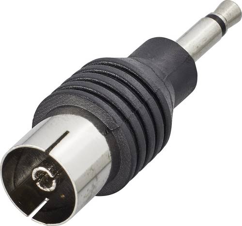 Renkforce RF-4197105 Klinke-Koax-Adapter Anschlüsse: Klinkenstecker 3,5 mm, Koax-Buchse IEC