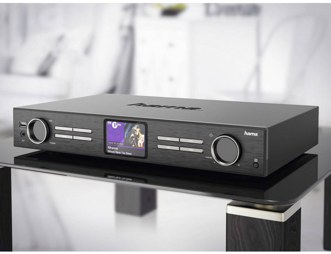 Hama DIT2000 Internetradio HiFi-Tuner Schwarz DAB+, Internetradio, WLAN