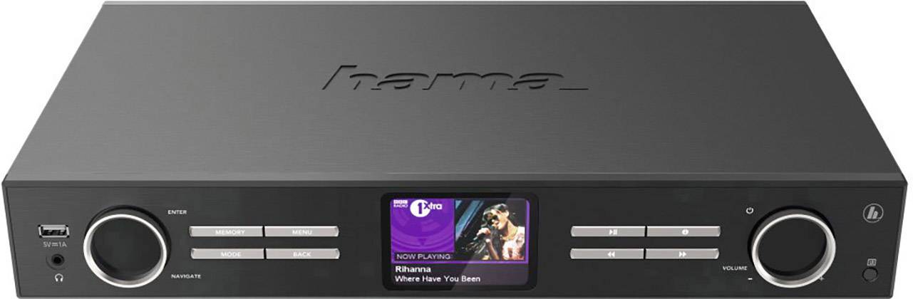 Hama DIT2000 Internetradio HiFi-Tuner Schwarz DAB+, Internetradio, WLAN