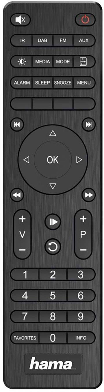 Hama DIT2000 Internetradio HiFi-Tuner Schwarz DAB+, Internetradio, WLAN