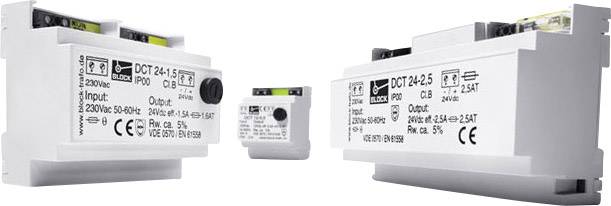 Zwei weiße elektrische Schaltgeräte mit technischen Spezifikationen und Markenlogos. Sie haben Beschriftungen mit Eingangs- und Ausgangsdaten.