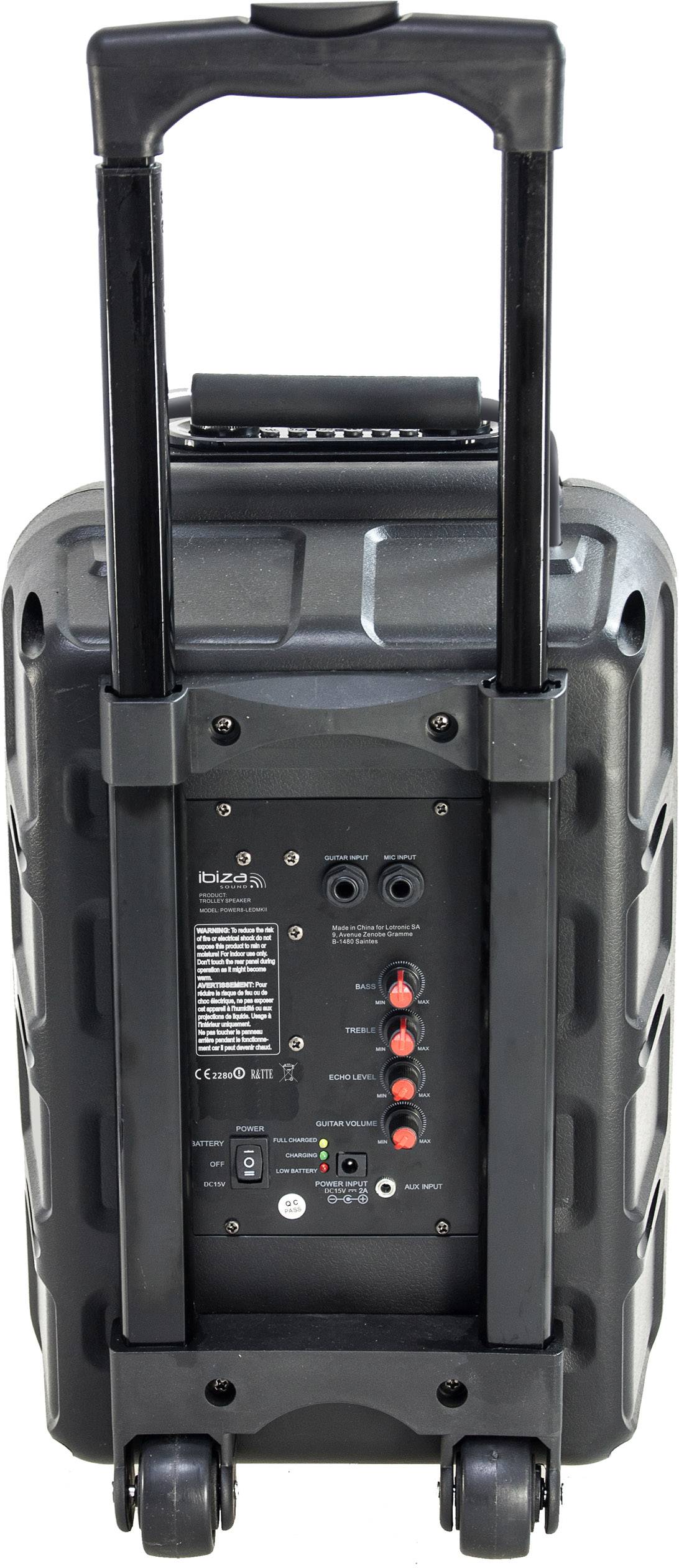 Ibiza Sound Power 8 LED Mobiler PA Lautsprecher 20 cm 8 Zoll  1 St.