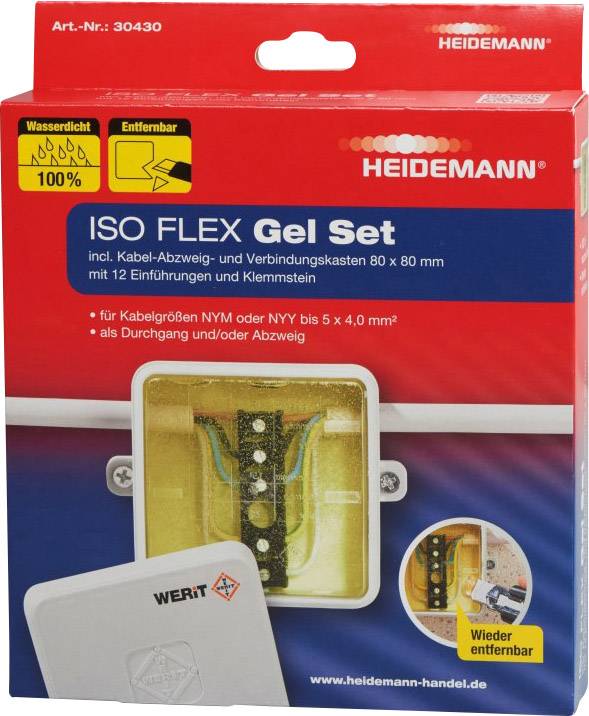 ISO FLEX Gel Set für NYY/NYM-Kabel bis 5x4