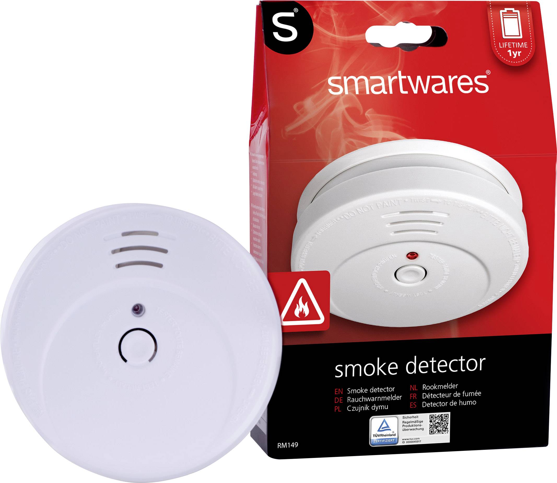 Smartwares RM149/2 Rauchwarnmelder 4er Set batteriebetrieben