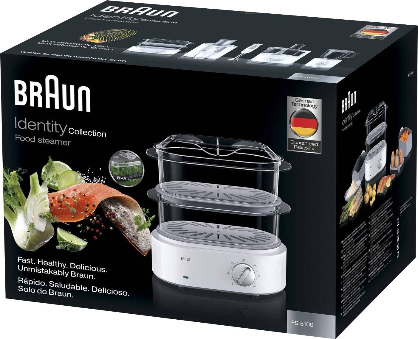 Dampfgarer Braun FS 5100 WH Weiß