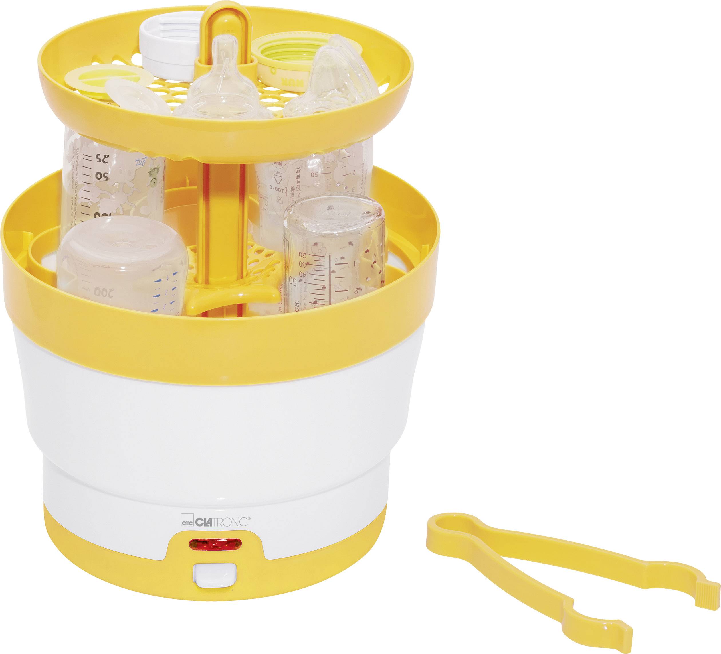Clatronic BFS 3616 Babyflaschensterilisator Weiß, Gelb