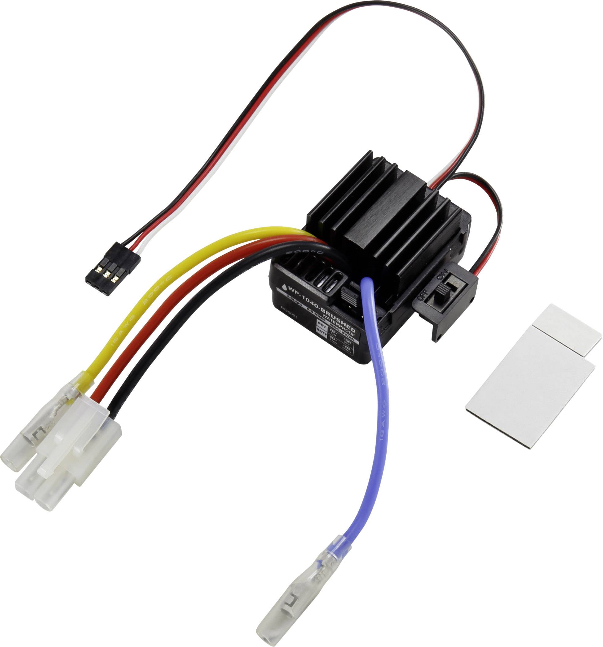 Reely WP40 Automodell Brushed Fahrtregler Belastbarkeit (max. A): 180 A Motorlimit (Turns) num: 12
