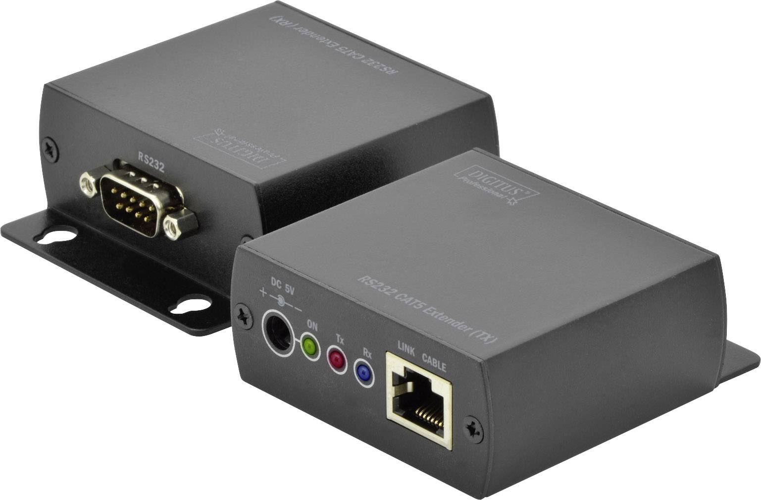 Digitus DS-52101 Seriell (9pol.) Extender (Verlängerung) über Netzwerkkabel RJ45 2000m