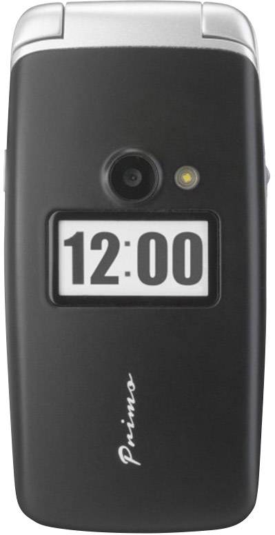 Primo by DORO 413 Senioren-Klapp-Handy mit Ladestation, SOS Taste Schwarz