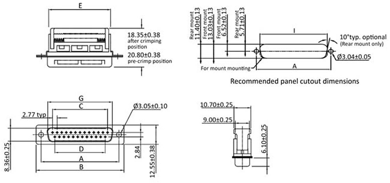 Econ Connect ST37SK/FOZ D-SUB Stiftleiste 90° Polzahl: 37 Schneid-Klemm