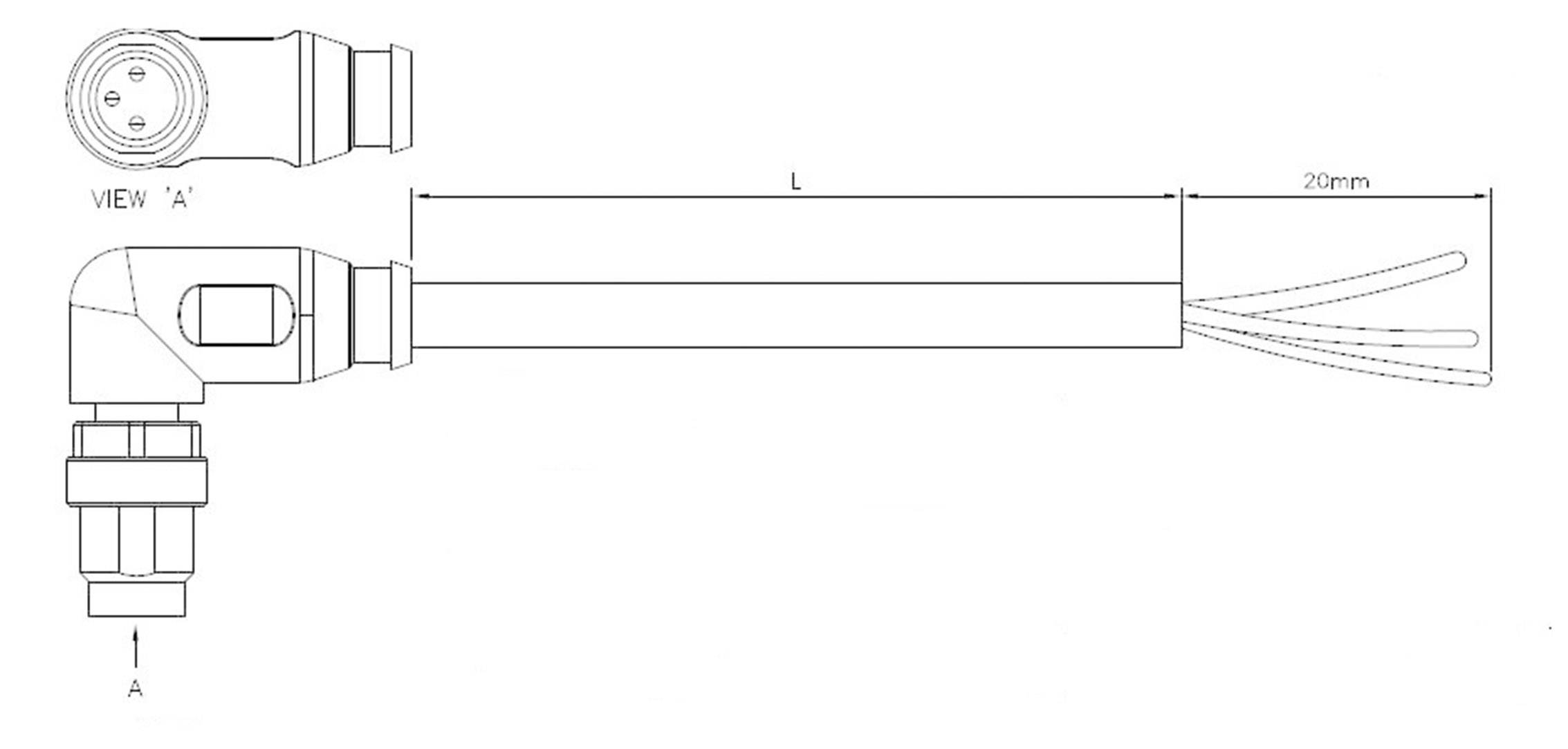 TE Connectivity 1-2273008-3 Sensor-/Aktor-Steckverbinder, konfektioniert M8 Stecker, gewinkelt 5.00