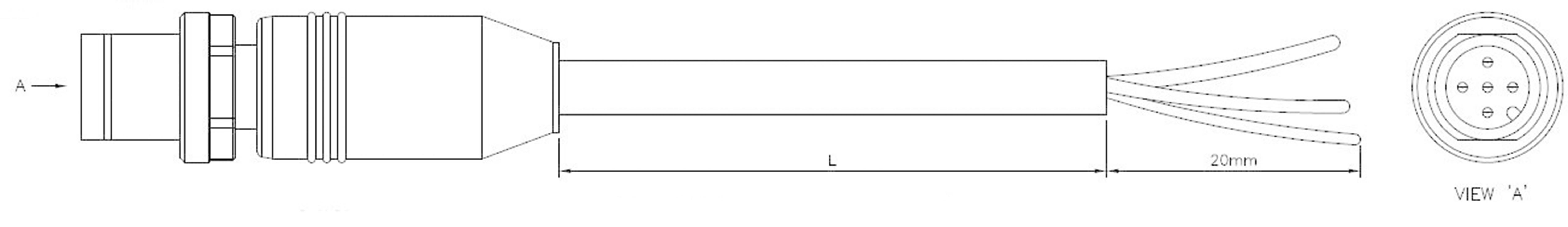 TE Connectivity 2273000-3 Sensor-/Aktor-Steckverbinder, konfektioniert M8 Stecker, gerade 5.00 m Po