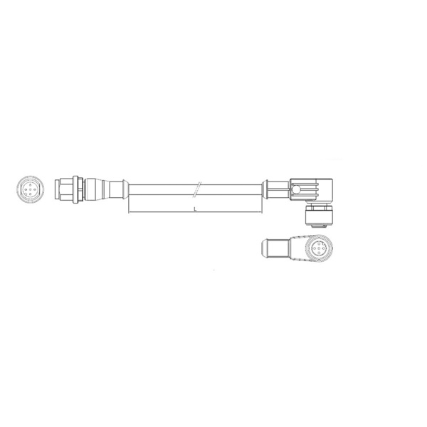 TE Connectivity 1-2273127-4 Sensor-/Aktor-Steckverbinder, konfektioniert M12 Stecker, gerade, Buchse, gewinkelt 1.50m Polzahl