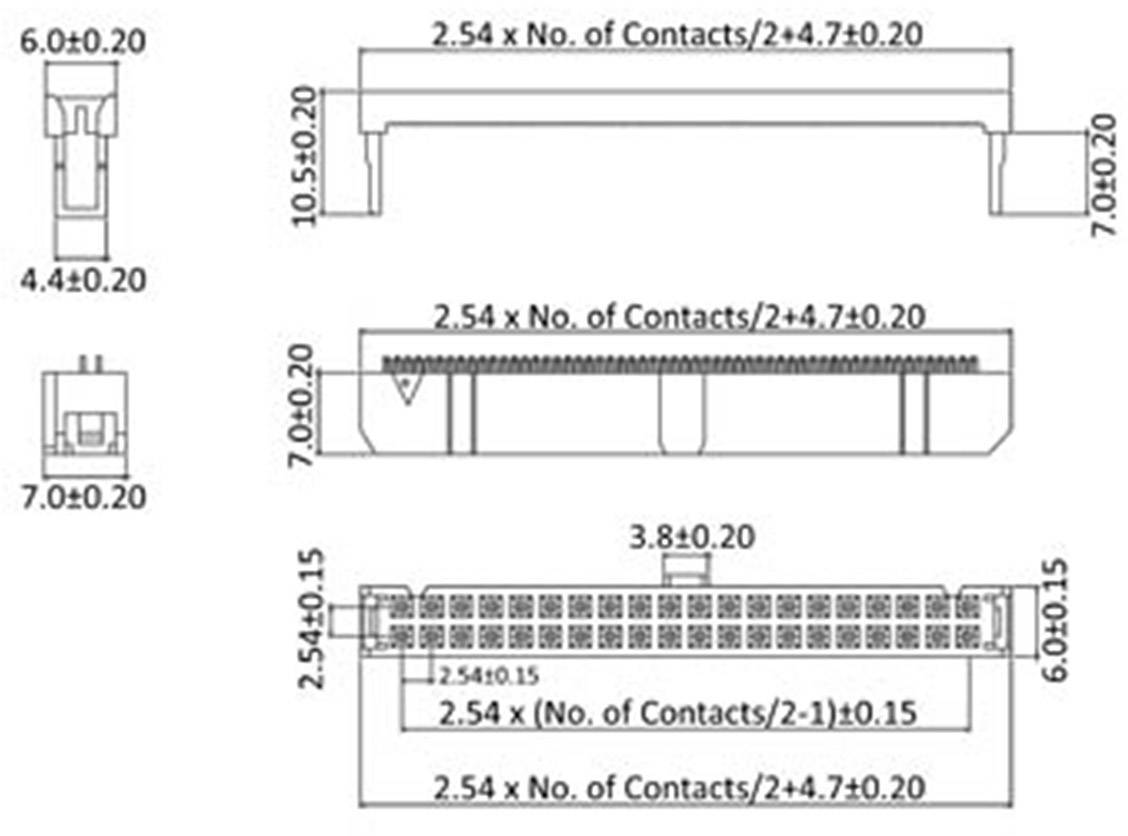 Econ Connect PV16GROZ Pfosten-Steckverbinder Rastermaß: 2.54mm Polzahl Gesamt: 16 Anzahl Reihen: 2 Tray