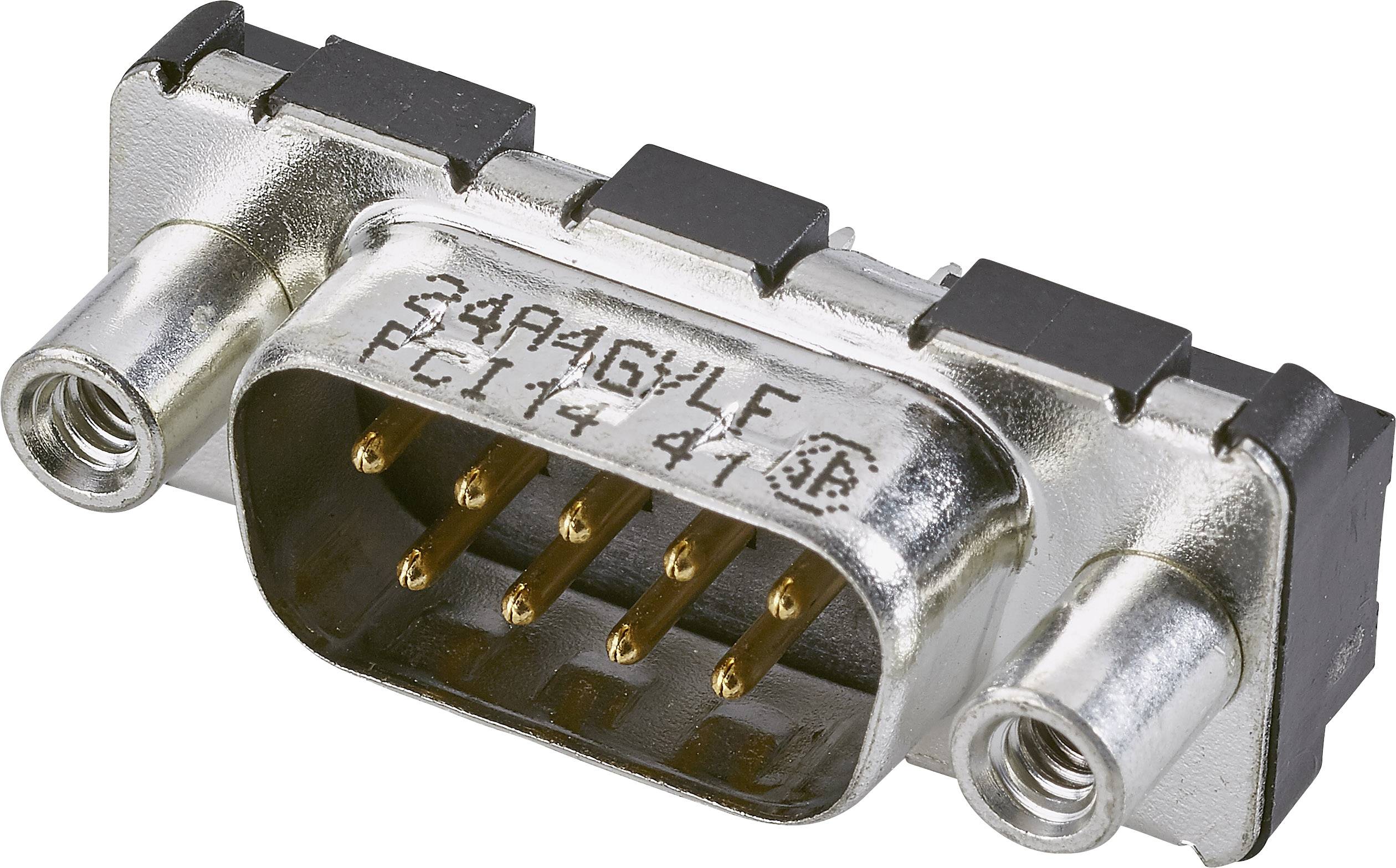 FCI D-SUB D09P24A4GV00LF D-SUB Stiftleiste 180° Polzahl: 9 Print