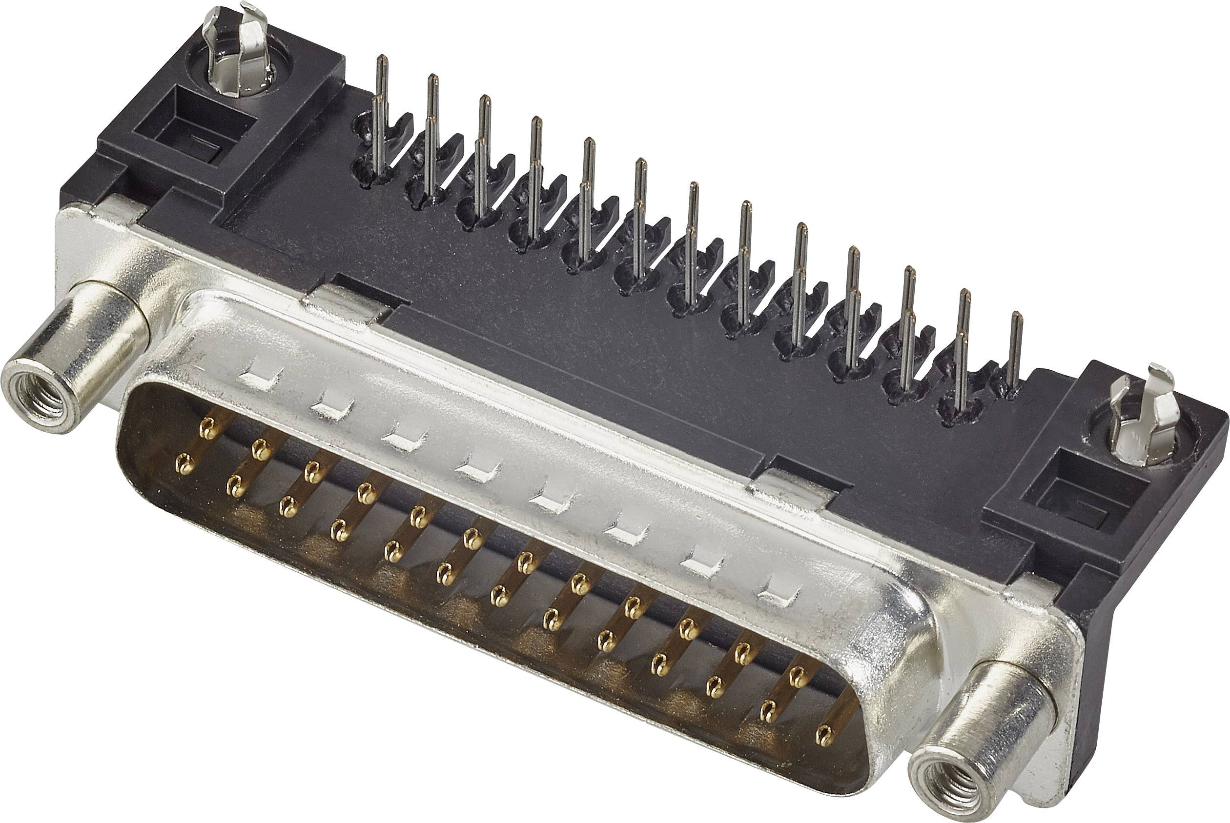 FCI D-SUB D25P13A4GV00LF D-SUB Stiftleiste 90° Polzahl: 25 Print