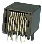 FCI Modular jacks RJ10-Einbaubuchse 87180-044LF Buchse, Einbau horizontal Pole: 4P4C Schwarz