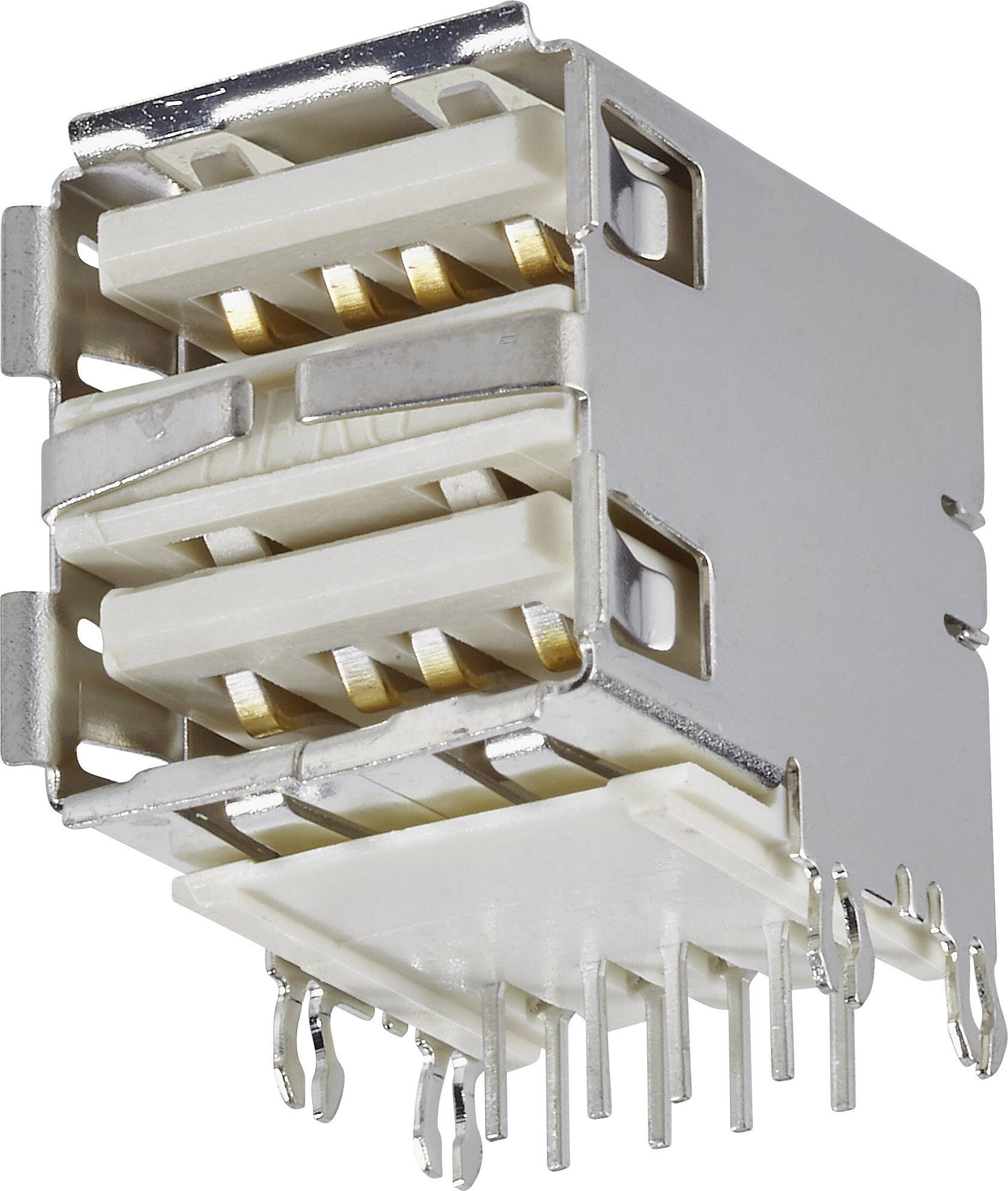 FCI Einbaubuchse USB Typ A 2.0 Buchse, Einbau horizontal USB 2 Port 72309-8034BLF Inhalt