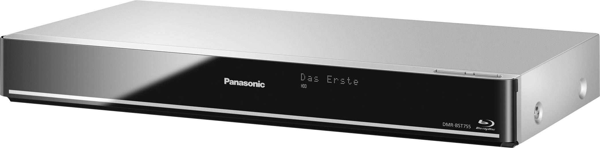 Panasonic DMR-BST755 3D-Blu-ray-Player mit Festplattenrecorder 500 GB Twin-HD DVB-S Tuner, WLAN, Smart TV Silber