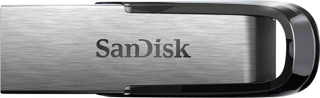 Ein USB-Stick der Marke SanDisk mit einem Metallgehäuse und schwarzem Kunststoffdetail.