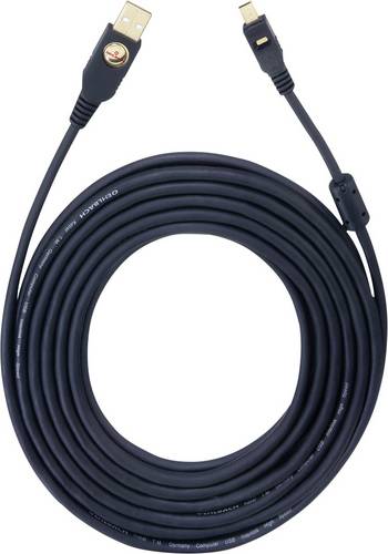 Oehlbach USB 2.0 Anschlusskabel [1x USB 2.0 Stecker A - 1x USB 2.0 Stecker Mini-B] 5.00m Schwarz ver