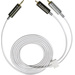 Klinke / Cinch Audio Anschlusskabel [1x Klinkenstecker 3.5 mm - 2x Cinch-Stecker] 2.00 m Weiß vergoldete Steckkontakte Oehlbach