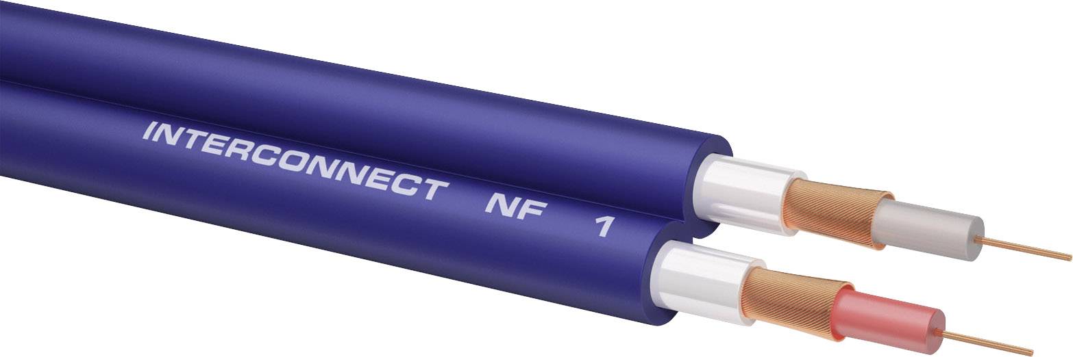 Oehlbach Cinch Audio Anschlusskabel [2x Cinch-Stecker - 2x Cinch-Stecker] 10.00m Blau vergoldete Steckkontakte NF 1 Master