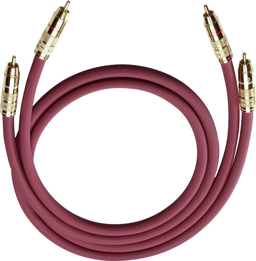 Cinch Audio Anschlusskabel [2x Cinch-Stecker - 2x Cinch-Stecker] 0.70 m Anthrazit vergoldete Steckkontakte Oehlbach NF 214 Master