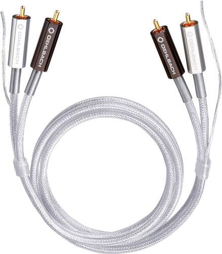 Cinch Audio Anschlusskabel [2x Cinch-Stecker - 2x Cinch-Stecker] 1.00m Transparent vergolde