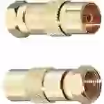 Oehlbach 4402 F-Koax-Adapter vergoldet Anschlüsse: F-Stecker, Koax-Buchse IEC 2 St. Oehlbach 4402 F-Koax-Adapter vergoldet Anschlüsse: F-Stecker, Koax-Buchse IEC 2 St.