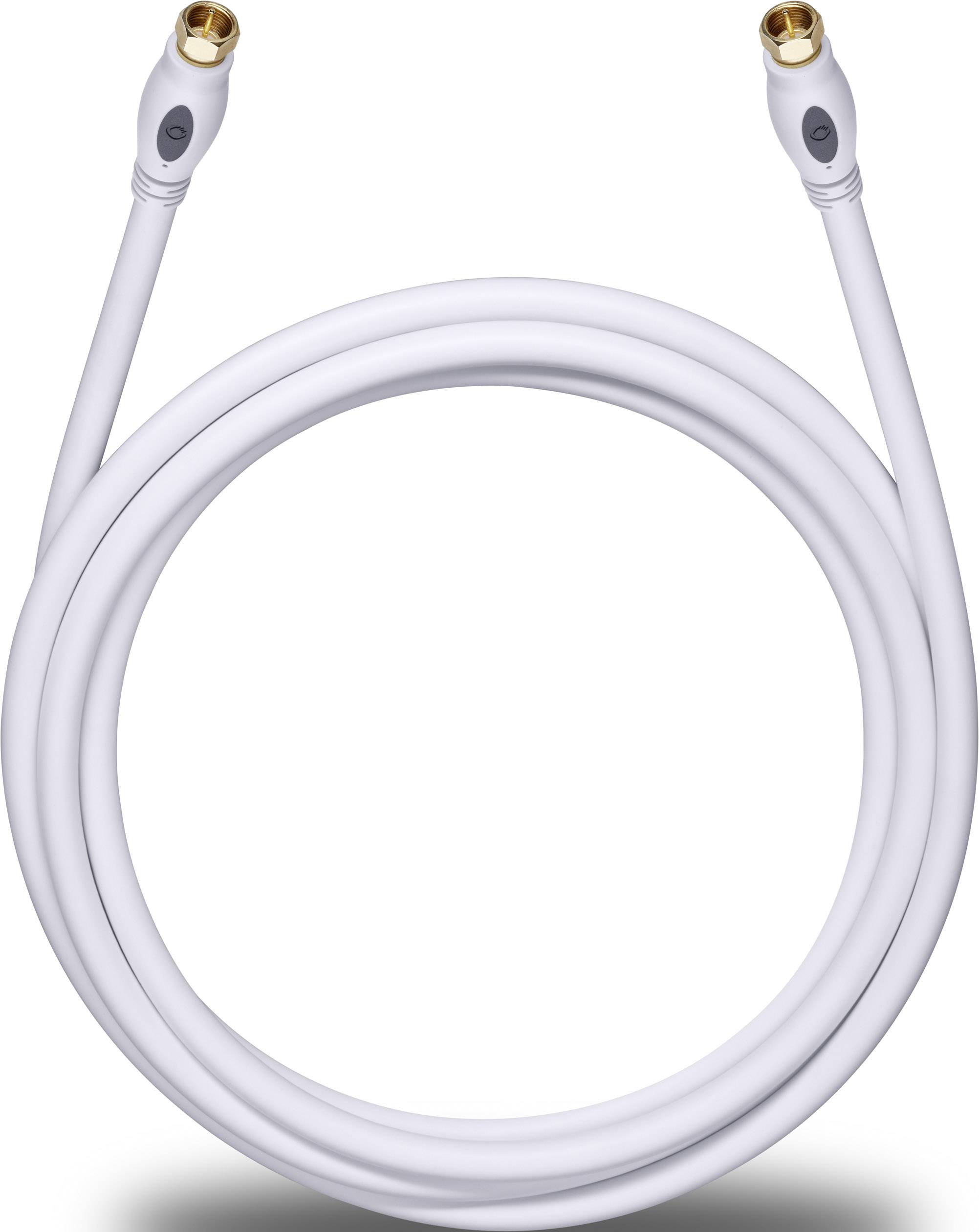 Antennen, SAT Anschlusskabel [1x F-Stecker - 1x F-Stecker] 10.00 m 120 dB vergoldete Steckkontakte Weiß Oehlbach Transmission